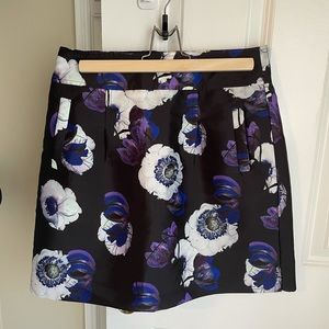J. Crew floral mini skirt, Size 4